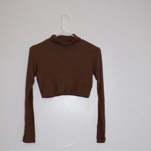 Sugar Rain Cropped Ribbed Longsleeve Turtleneck